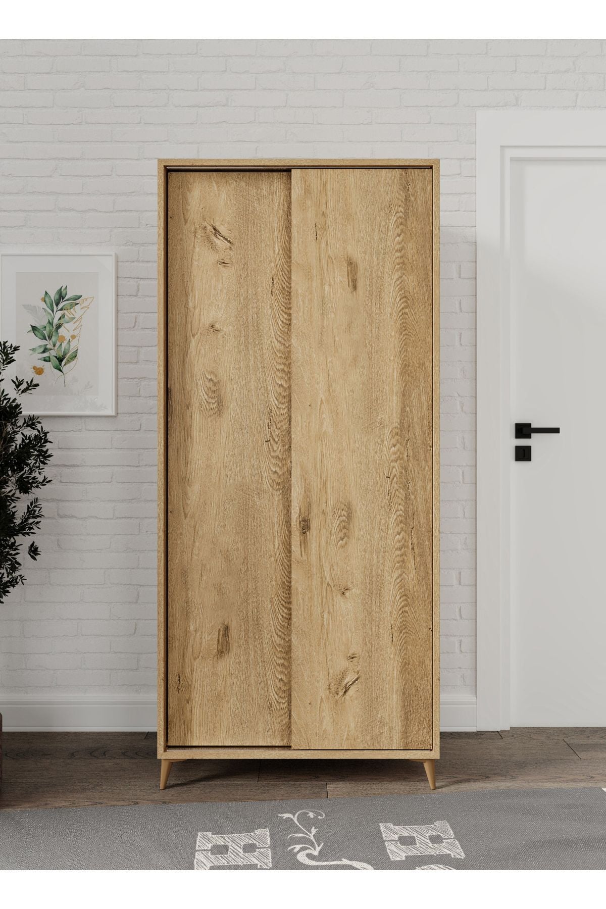 Sürgülü Çok Amaçlı Ayakkabı Dolabı, Ayakkabılık Meşe - Tamamı 1. Kalite Mdf