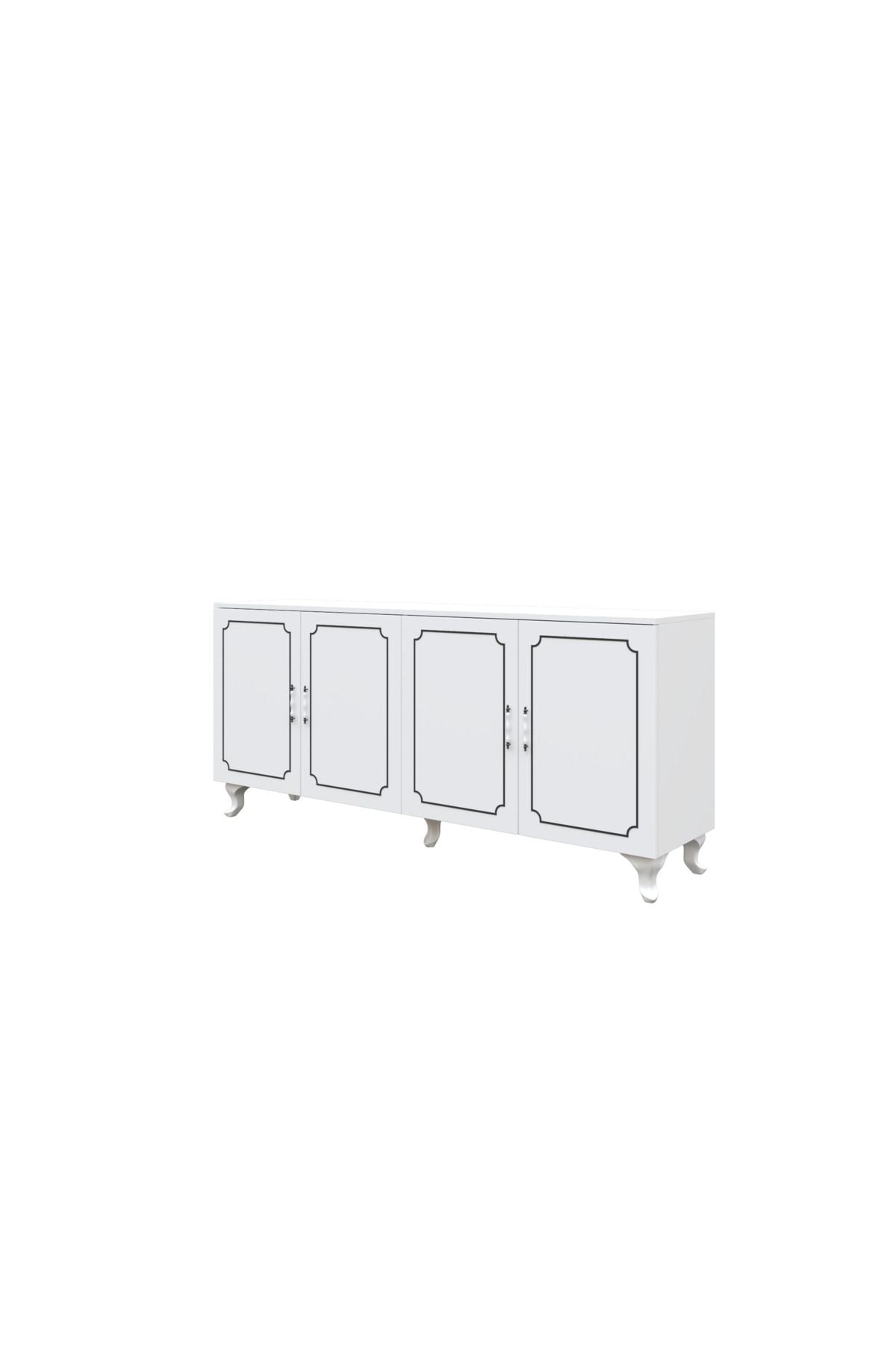 Stil 4 Kapaklı Çok Amaçlı Modern Konsol - Tamamı 1. Kalite Mdf