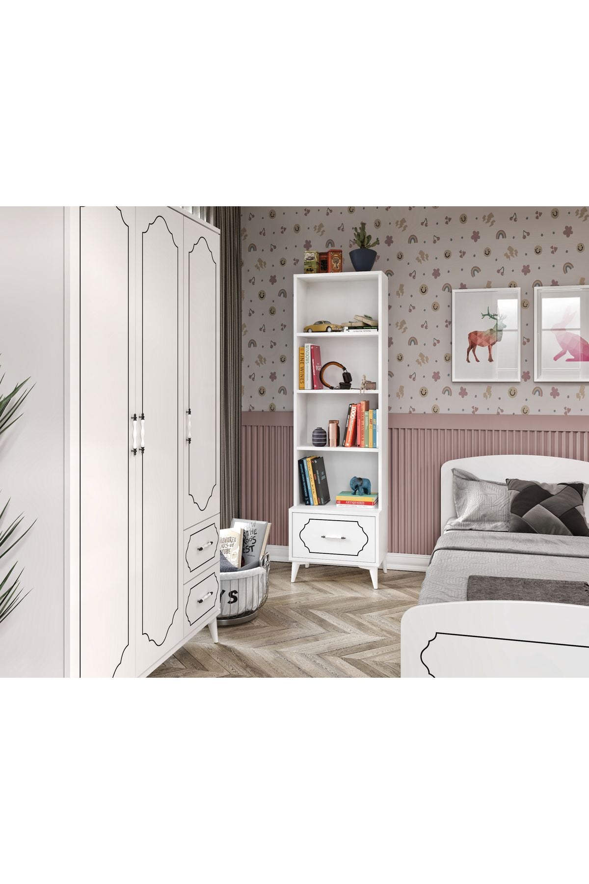 Hayal Modern Genç Odası Takımı Beyaz - 4 Parçalı Ve Tamamı 1. Kalite Mdf