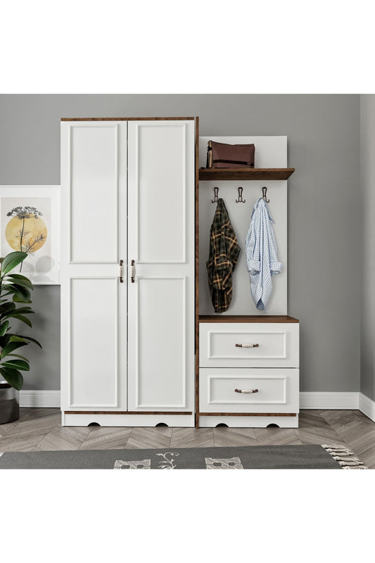 KZNMOB HOME Kartopu Modüler Country Portmanto, Vestiyer, Ayakkabılık - Tamamı 1. Kalite Mdf