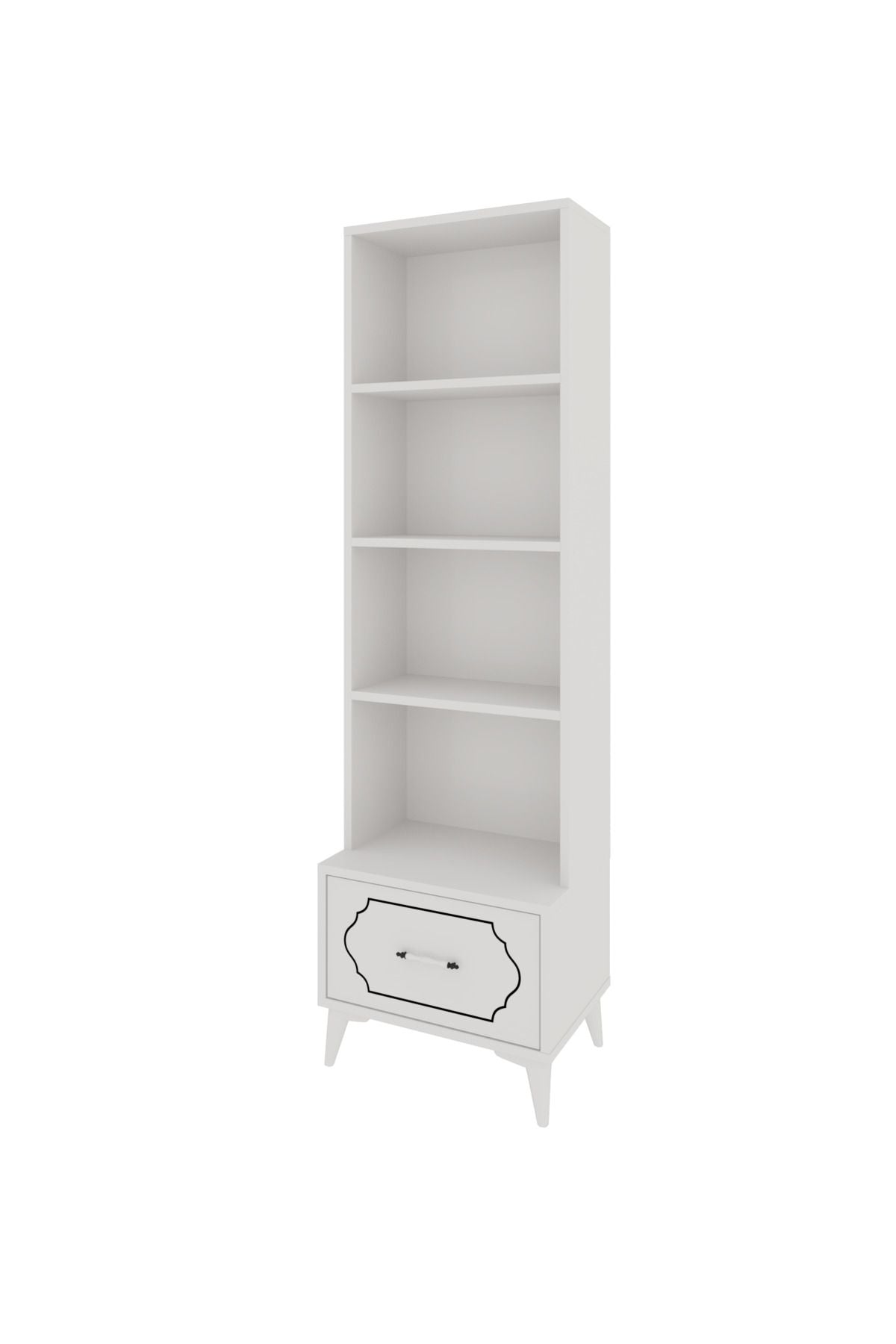 Hayal Modern Çekmeceli MDF Kitaplık Beyaz - Tamamı 1. Kalite Mdf