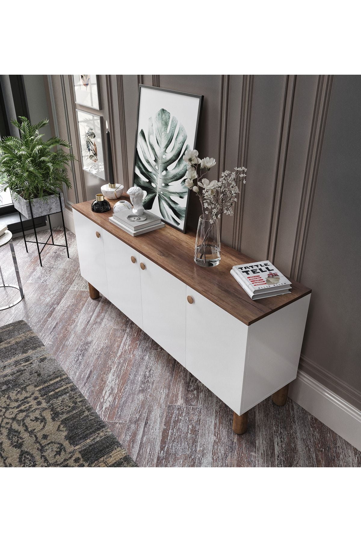 Işık Çok Amaçlı Bohem Konsol, Bohem Salon Mobilyası - Tamamı 1. Kalite Mdf