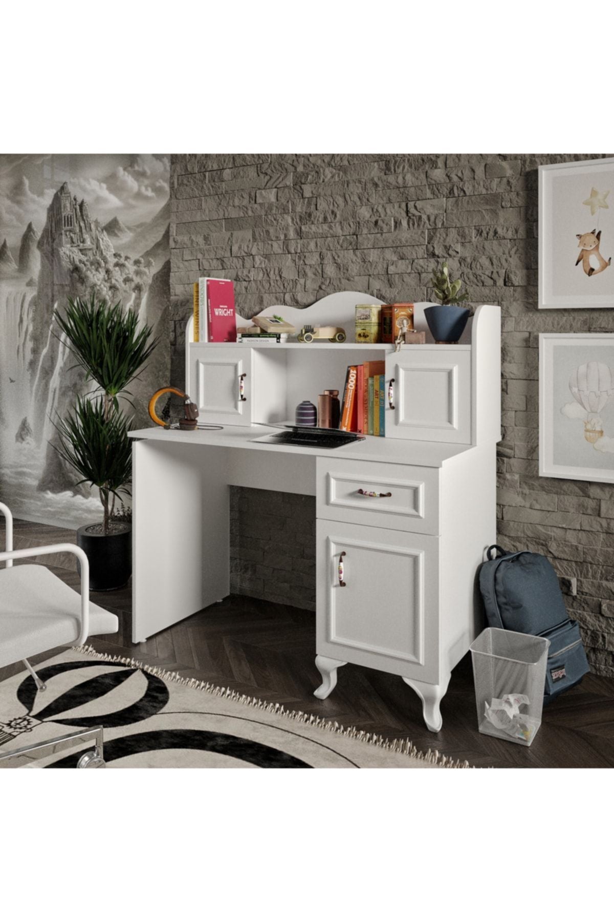 Kartopu Çalışma Masası, Bilgisayar Masası, Ofis Masası Beyaz - Tamamı 1. Kalite Mdf