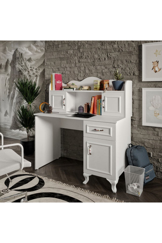 KZNMOB HOME Kartopu Çalışma Masası, Bilgisayar Masası, Ofis Masası Beyaz - Tamamı 1. Kalite Mdf