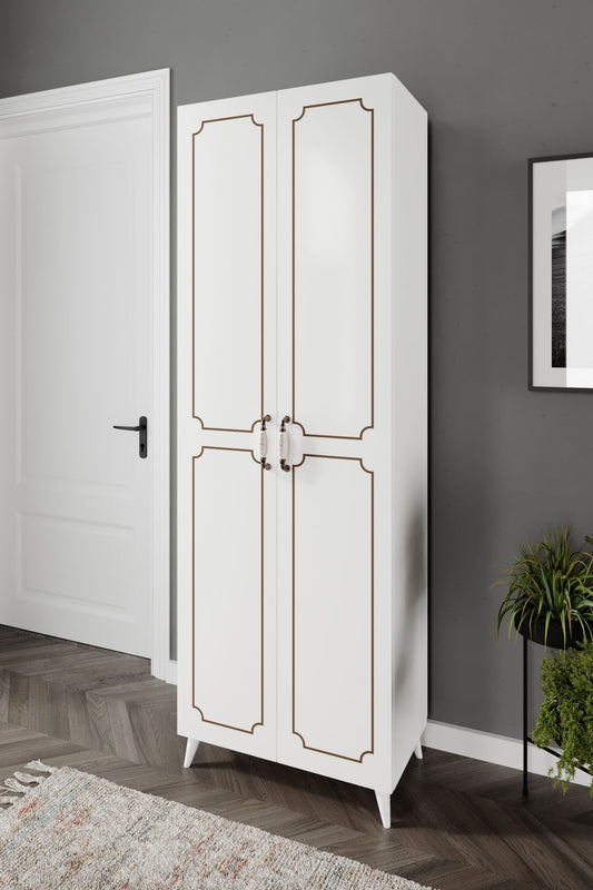 KZNMOB HOME 2 Kapaklı 5 Bölmeli Geniş Çok Amaçlı Ayakkabı Dolabı, Ayakkabılık - Tamamı 1. Kalite MDF