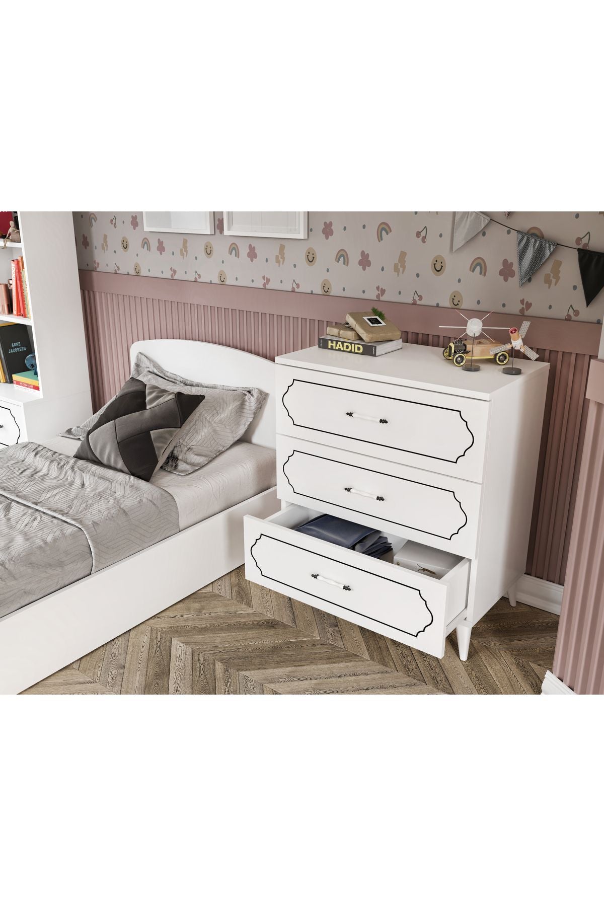 Hayal Modern Genç Odası Takımı Beyaz - 4 Parçalı Ve Tamamı 1. Kalite Mdf