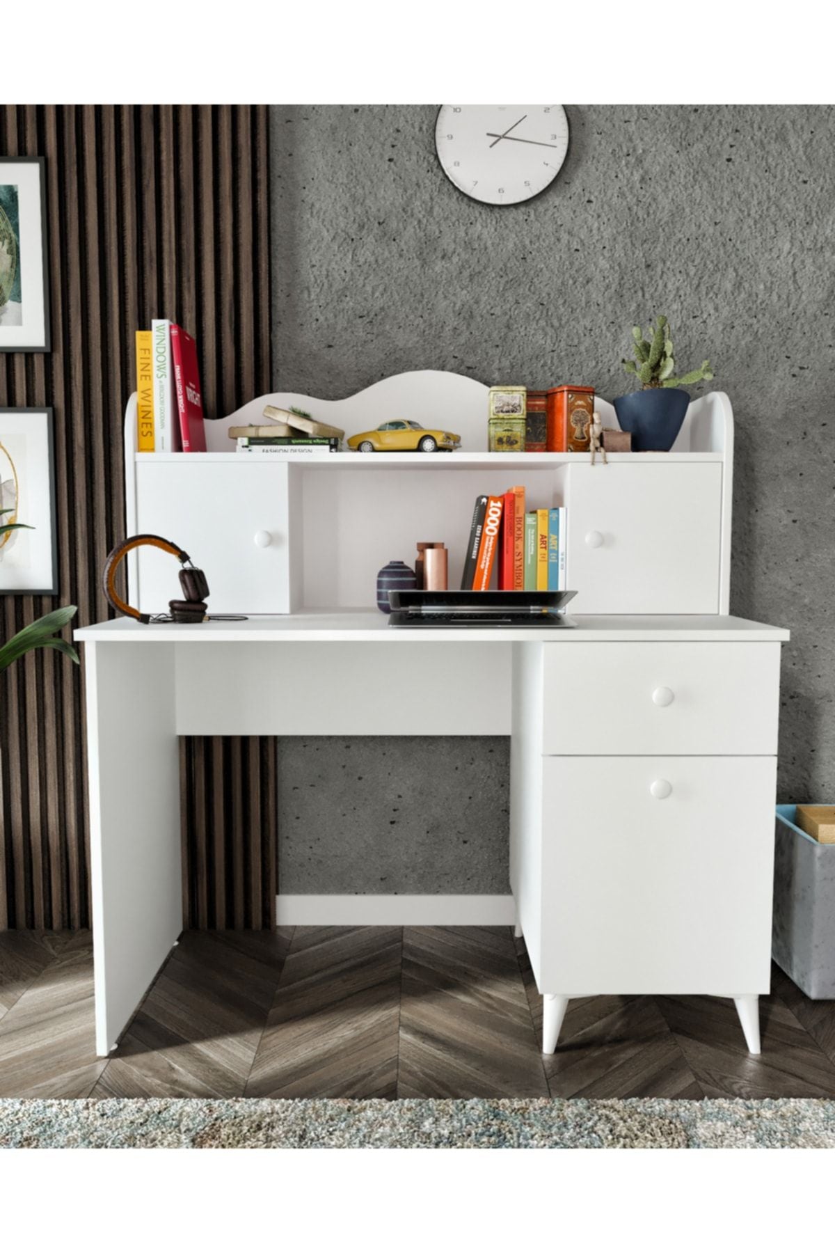 Akasya Çalışma Masası, Bilgisayar Masası, Ofis Masası Beyaz - Tamamı 1. Kalite Mdf