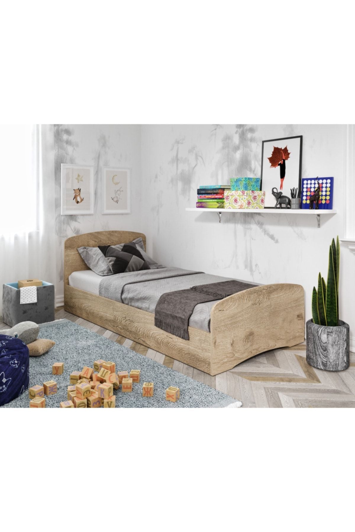 Soft Tek Kişilik Mdf Karyola - 90 Cm X 190 Cm Yataklarla Uyumlu