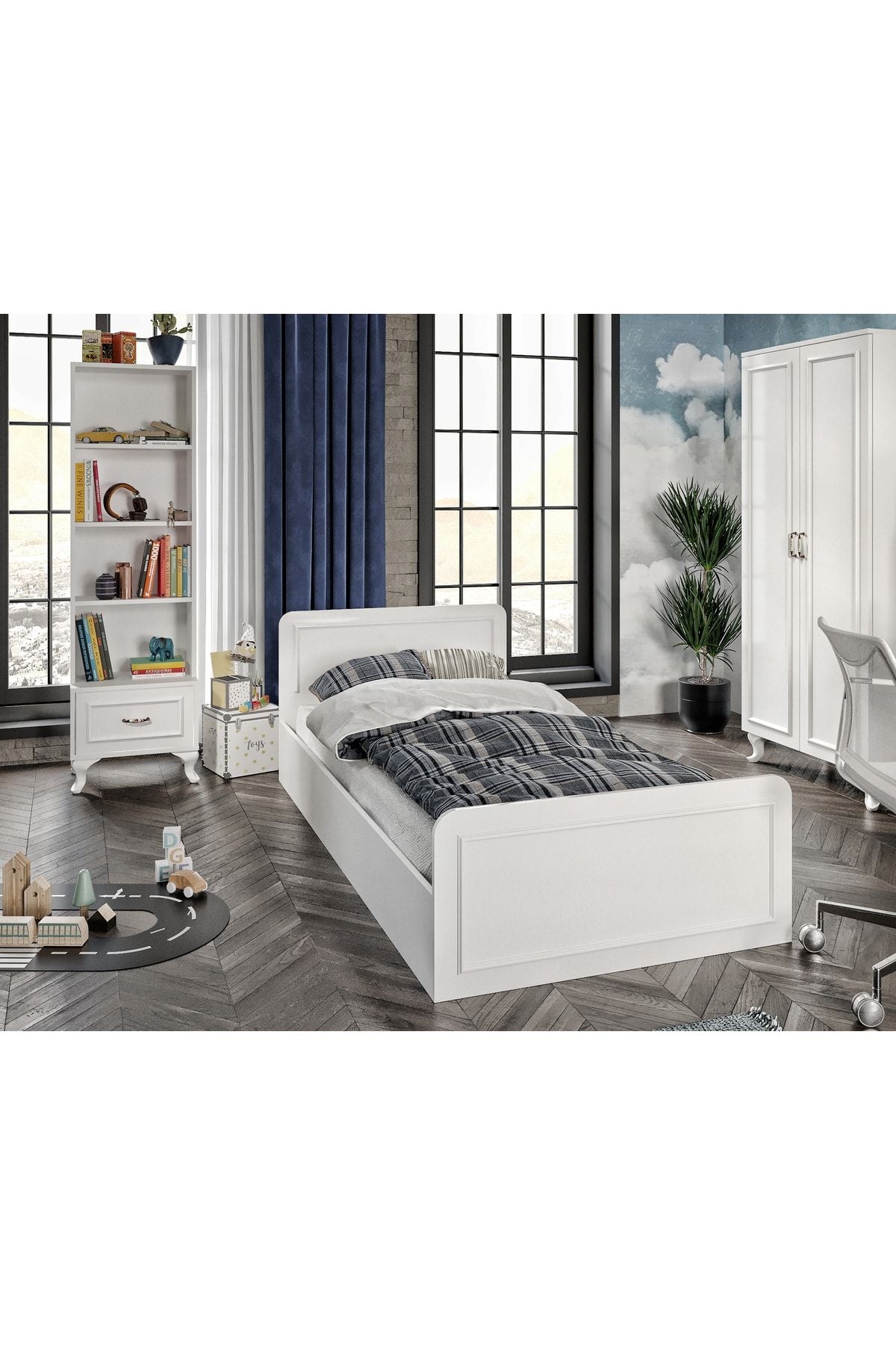 Snow Country Tarzı Çocuk Odası Takımı - 4 Parçalı Ve Tamamı 1. Kalite Mdf