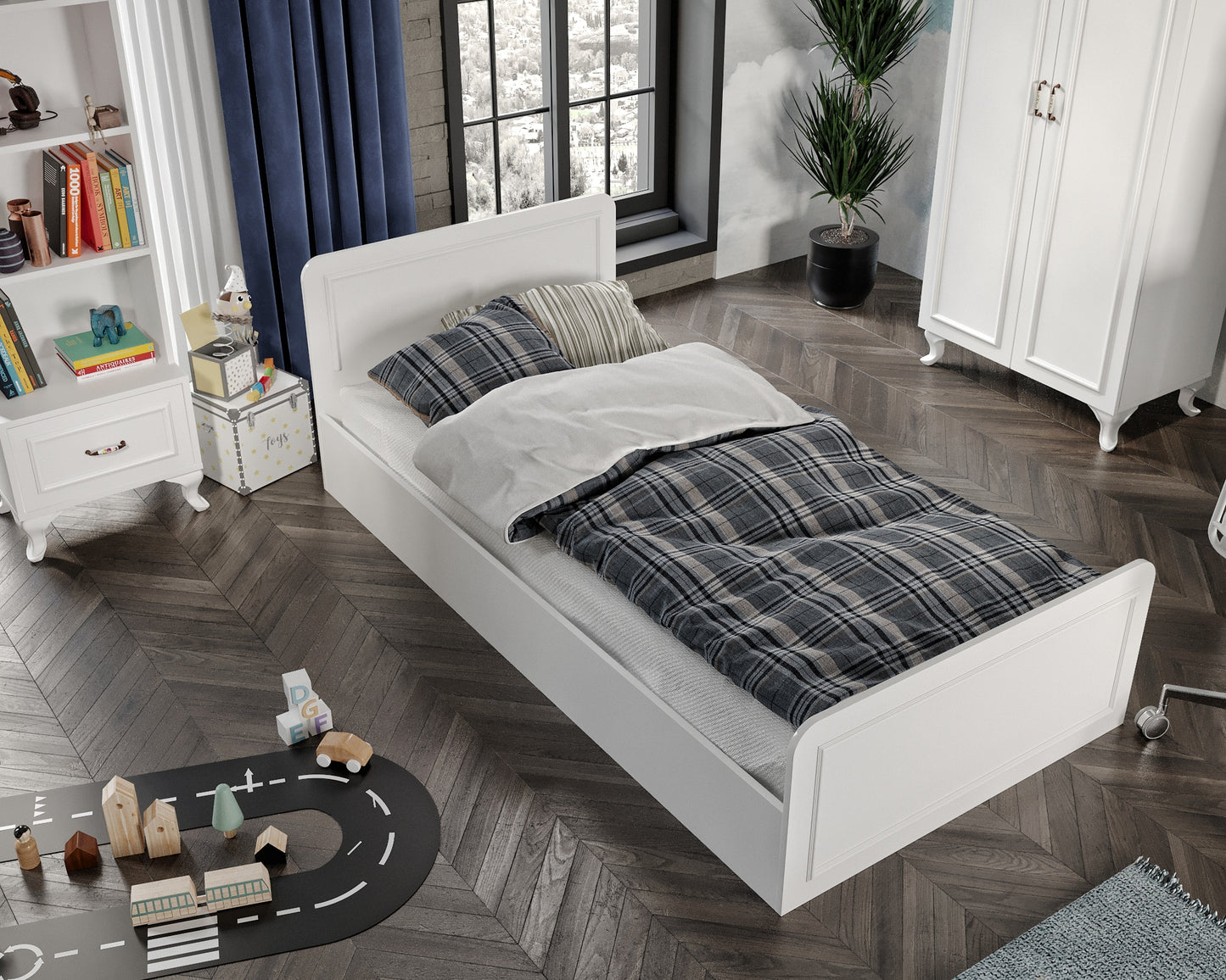 KZNMOB HOME Snow Country Tarzı Çocuk Odası Takımı - 4 Parçalı Ve Tamamı 1. Kalite Mdf