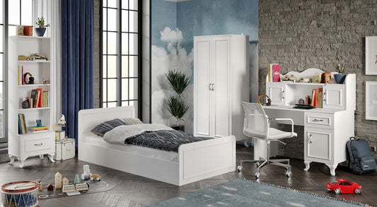 KZNMOB HOME Snow Country Tarzı Çocuk Odası Takımı - 4 Parçalı Ve Tamamı 1. Kalite Mdf