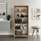 Sürgülü Çok Amaçlı Banyo Dolabı Meşe - Tamamı 1. Kalite Mdf