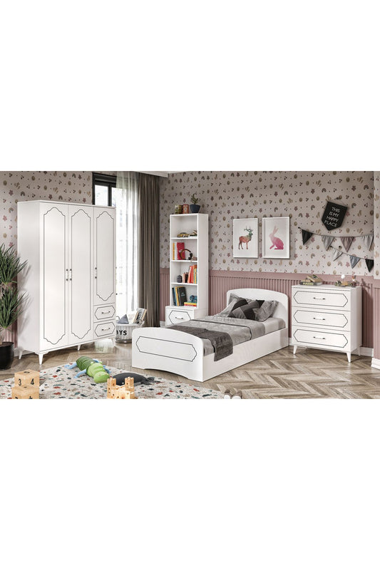 Hayal  Modern Genç Odası Takımı Beyaz - 4 Parçalı Ve Tamamı 1. Kalite Mdf