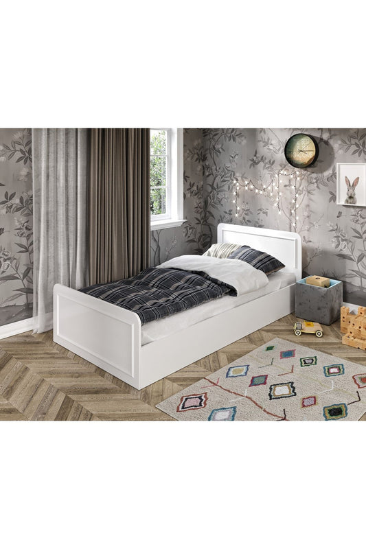 Snow Tek Kişilik Country Tarzı Mdf Karyola - 100cm X 200cm Ölçülerinde