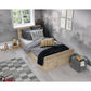 Tek Kişilik Modern Meşe Mdf Karyola - 100cm X 200cm Ölçülerinde