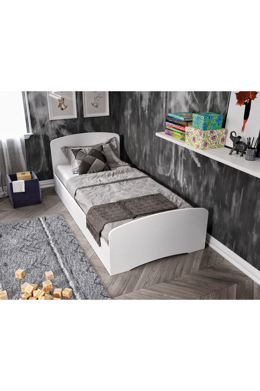 Soft Tek Kişilik Mdf Karyola Beyaz - 90 Cm X 190 Cm Yataklarla Uyumlu