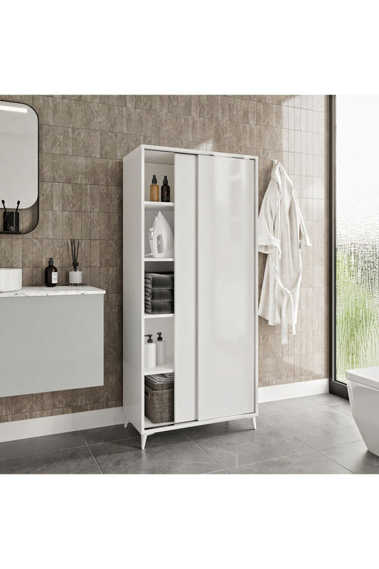 Sürgülü Çok Amaçlı Banyo Dolabı - Tamamı 1. Kalite Mdf