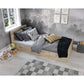 Tek Kişilik Modern Meşe Mdf Karyola - 100cm X 200cm Ölçülerinde