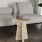 KZNMOB HOME Mush 3lü Zigon Sehpa, Beyaz, Ceviz, Meşe, Traverten Desenli- Tamamı MDF