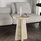 KZNMOB HOME Mush 3lü Zigon Sehpa, Beyaz, Ceviz, Meşe, Traverten Desenli- Tamamı MDF