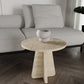 KZNMOB HOME Mush 3lü Zigon Sehpa, Beyaz, Ceviz, Meşe, Traverten Desenli- Tamamı MDF