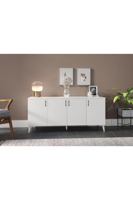 Sigma Çok Amaçlı Beyaz Mdf Konsol - Tamamı 1. Kalite Mdf