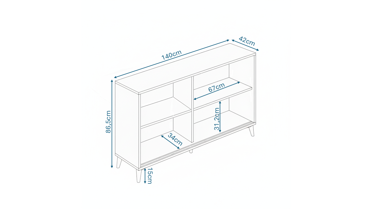 KZNHOME Joker Ofis Dolabı, Dosya Dolabı Beyaz - Tamamı 1. Kalite Mdf