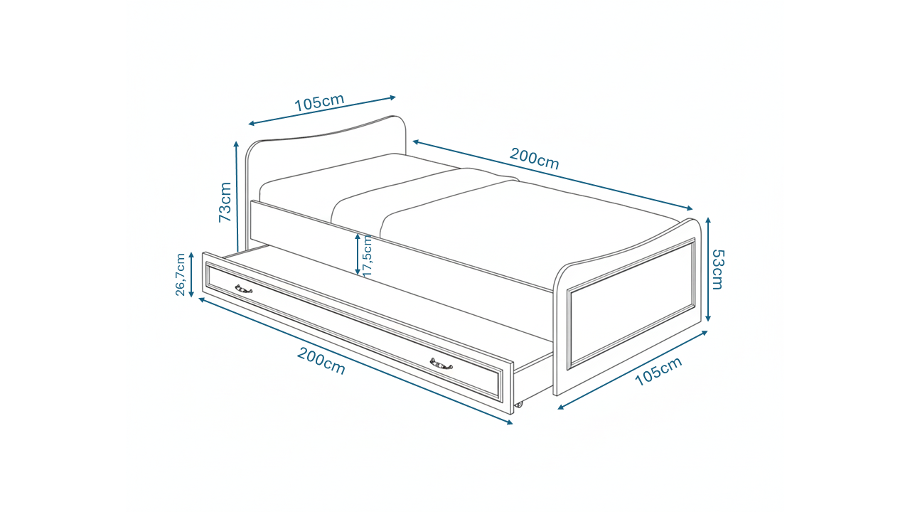 KZNMOB HOME Kartopu Country Yavrulu Karyola - Tamamı 1. Kalite Mdf