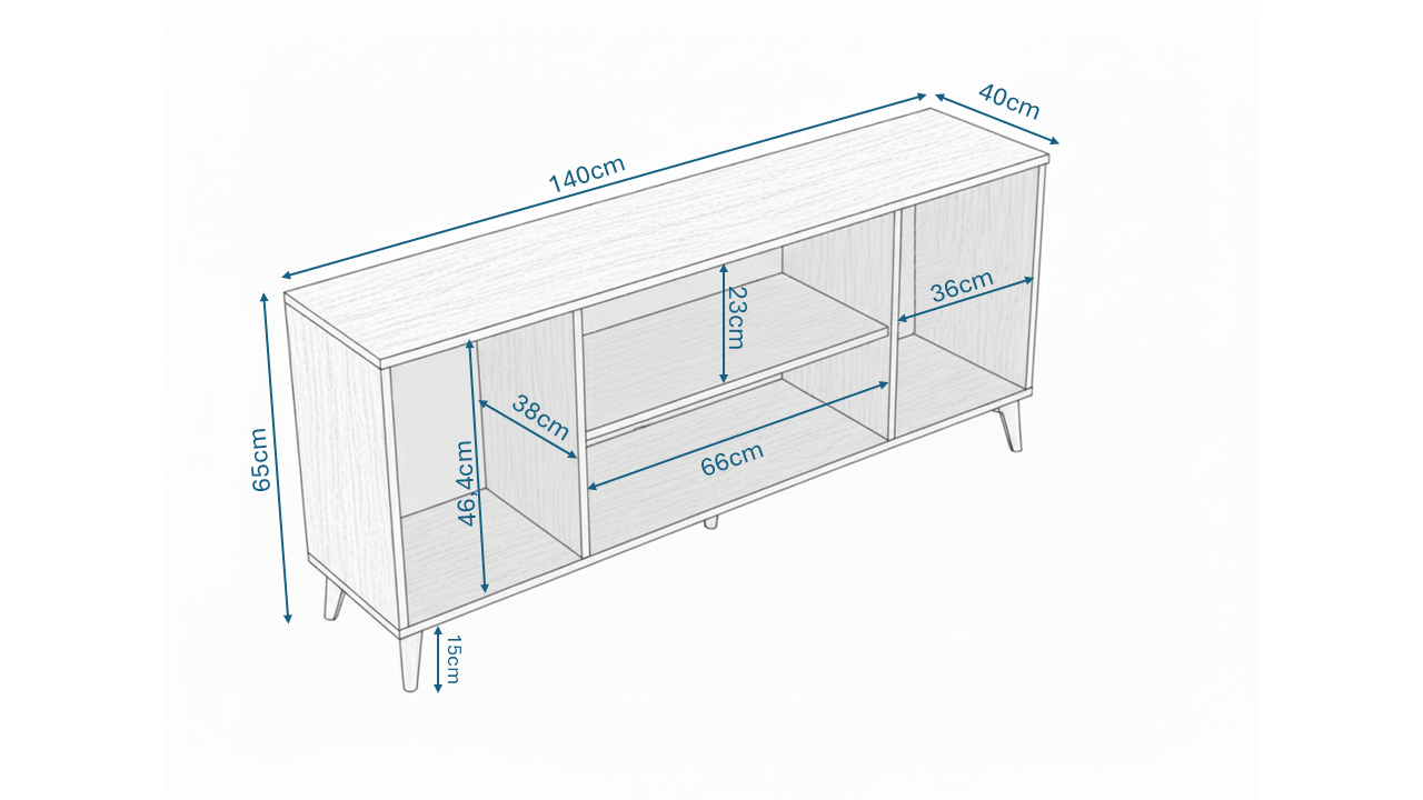 KZNMOB HOME Sigma Çok Amaçlı Beyaz Mdf Konsol - Tamamı 1. Kalite Mdf